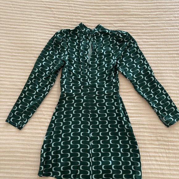 Reformation Samuel Silk Mini Long Sleeve Dress, size 2. Worn Once! Party Dress - Picture 10 of 12